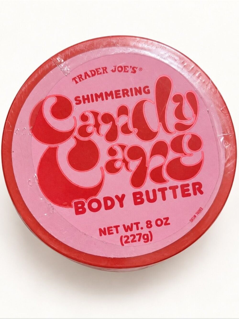 Trader Joe’s Shimmering Candy Cane Body Butter 8 Oz Sealed